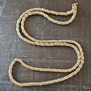 Elegant Gold Rope Chain Necklace